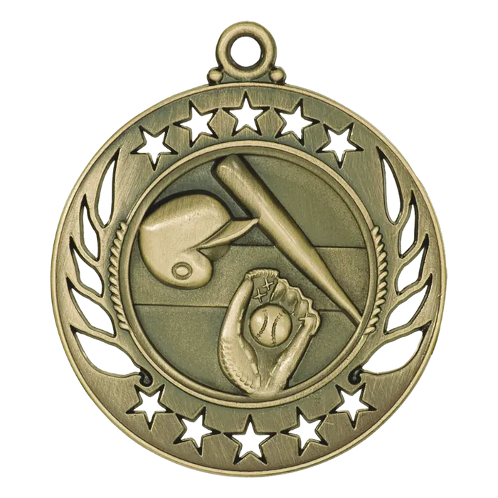 Baseball/Softball Galaxy Medal-Gold