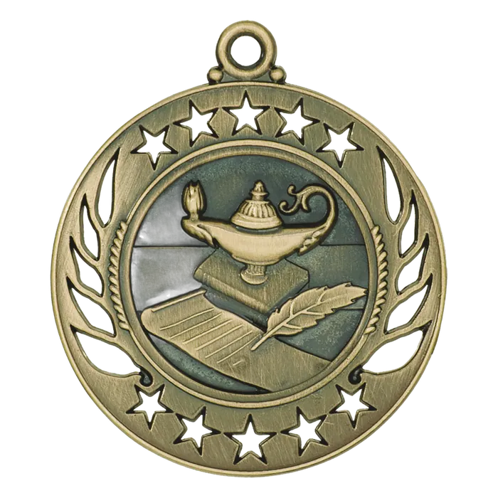 Lamp of Knowledge Galaxy Medal-Gold