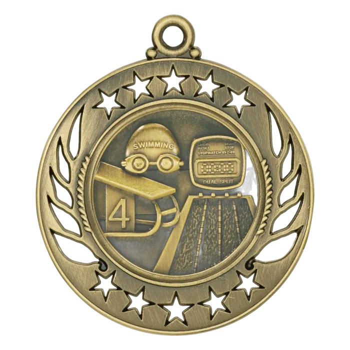 Swimming Galaxy Medal-Gold