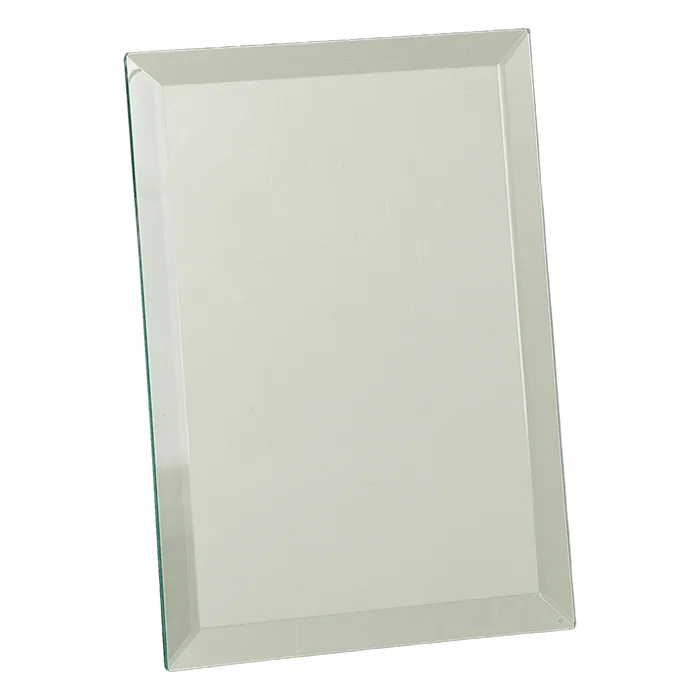 Clear Glass Mirror Plaque 6" x 8"