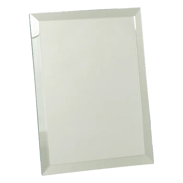Clear Glass Mirror Plaque 7" x 9"