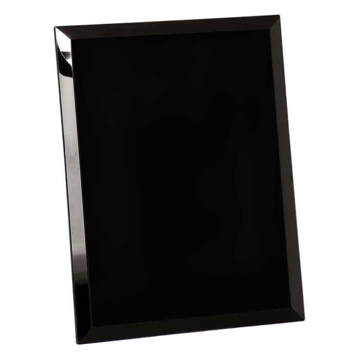 Black Glass Mirror Plaque 8" x 10"