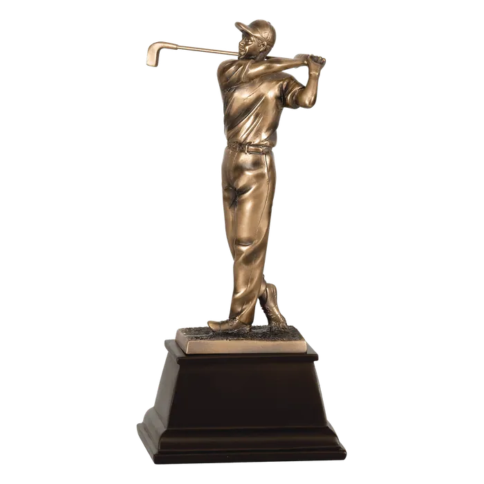 Male Bronze Golf Resin-9 3/4"