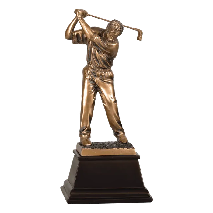 Male Bronze Golf Resin-9 1/2"