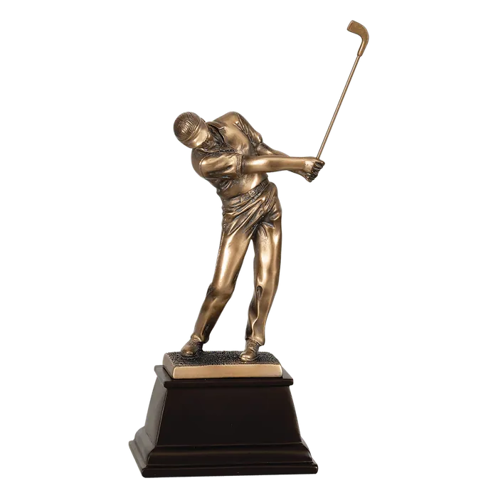 Male Bronze Golf Resin-15"