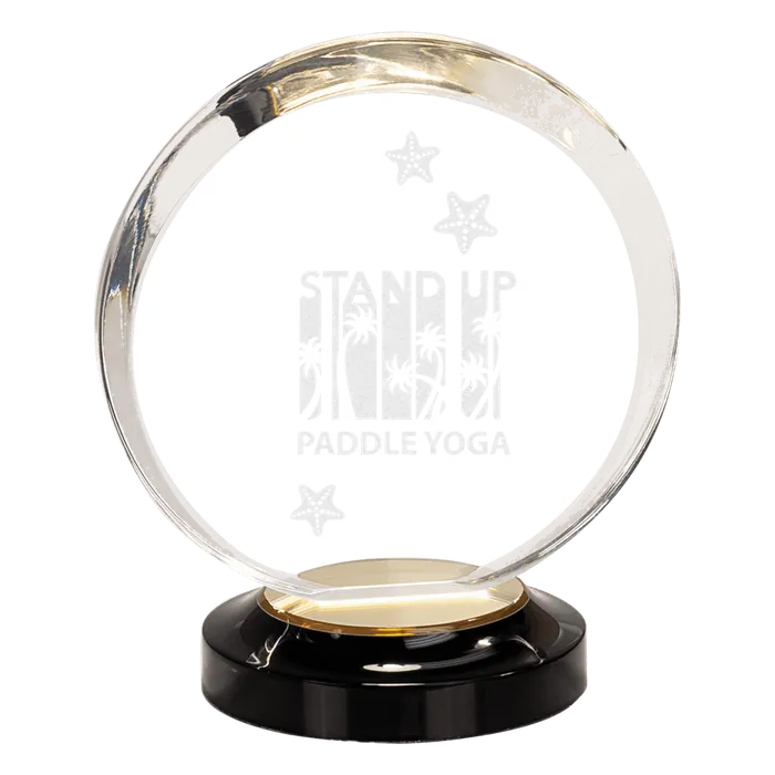 Small Gold Halo Acrylic with Base