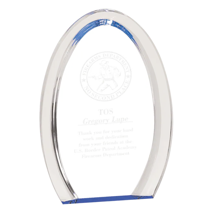 Small Blue Oval Halo Acrylic