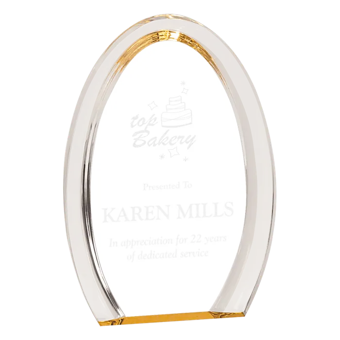 Small Gold Oval Halo Acrylic