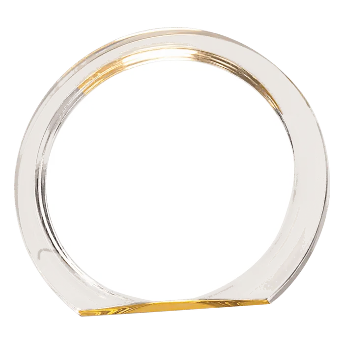 Small Gold Round Halo Acrylic