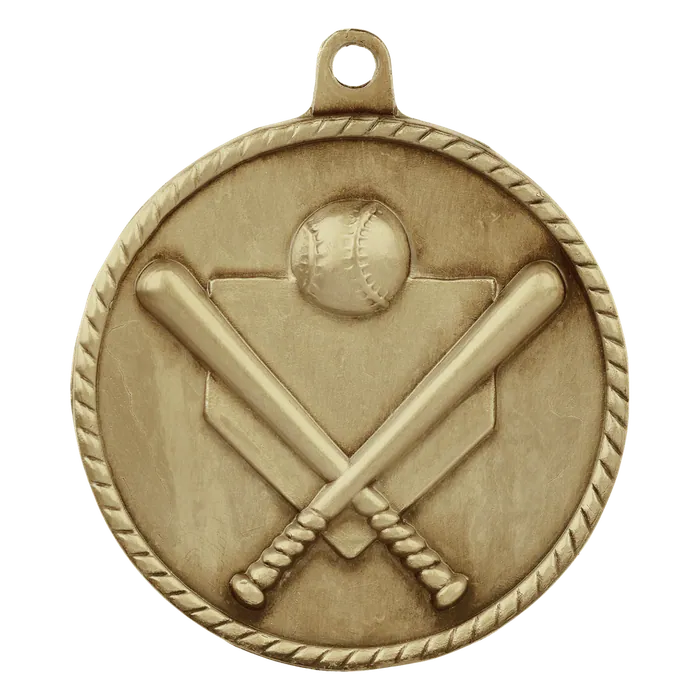 Baseball/Softball High Relief Medal-Gold