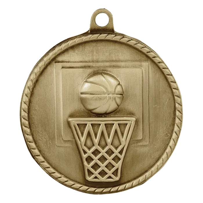 Basketball High Relief Medal-Gold