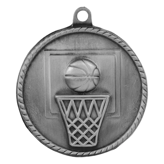 Basketball High Relief Medal-Silver