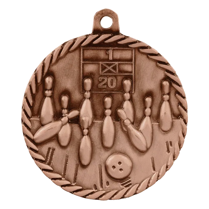 Bowling High Relief Medal-Bronze