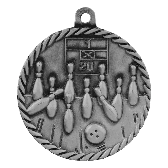 Bowling High Relief Medal-Silver