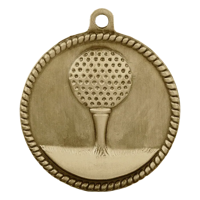 Golf High Relief Medal-Gold