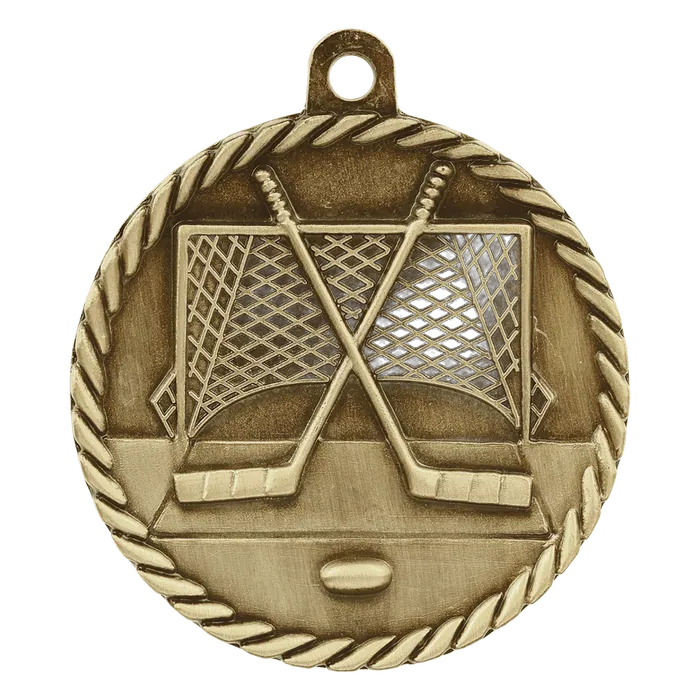 Hockey High Relief Medal-Gold