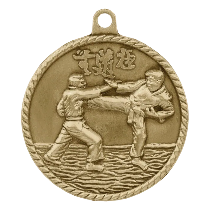 Martial Arts High Relief Medal-Gold