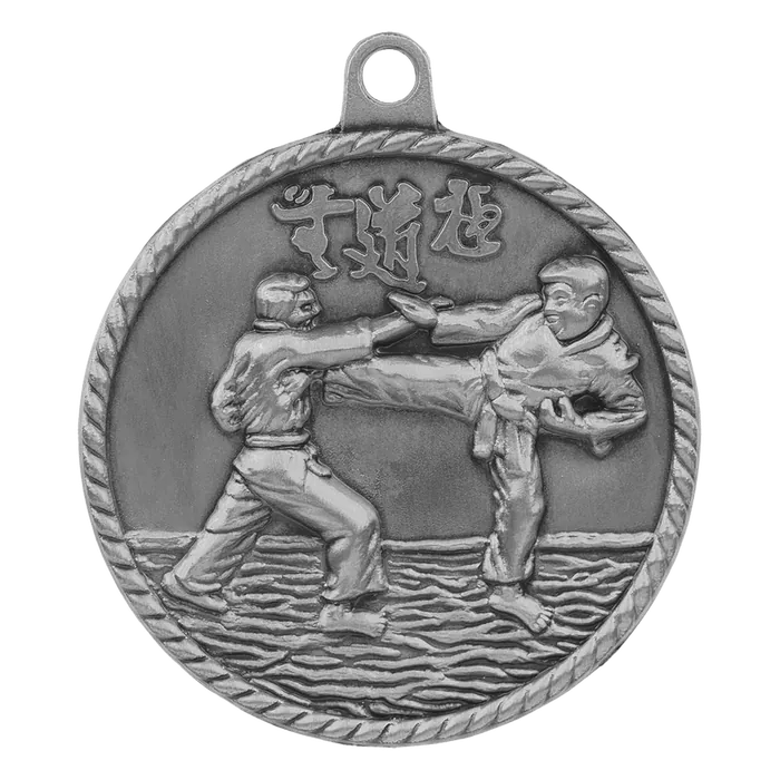 Martial Arts High Relief Medal-Silver