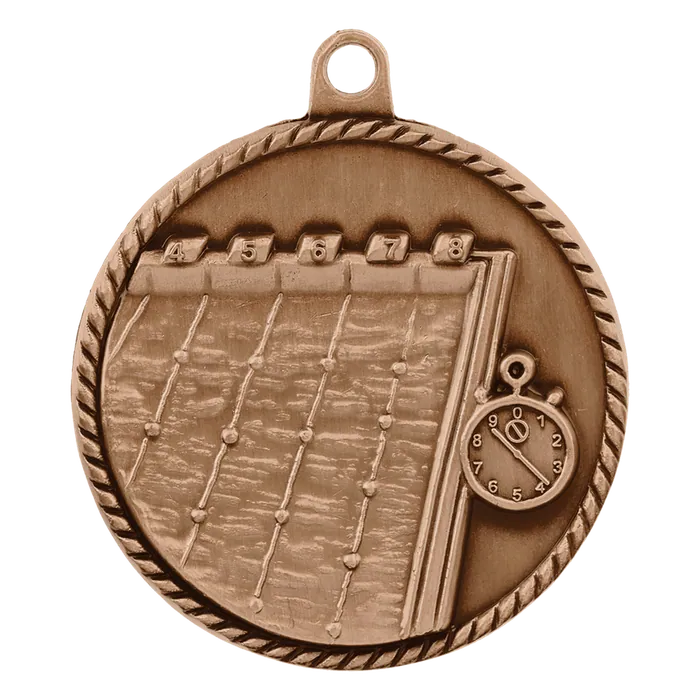 Swimming High Relief Medal-Bronze