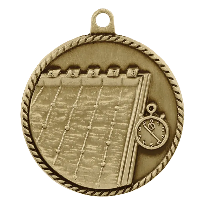 Swimming High Relief Medal-Gold