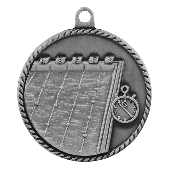 Swimming High Relief Medal-Silver