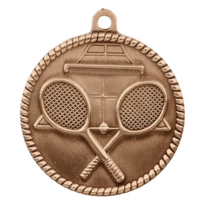 Tennis High Relief Medal-Bronze