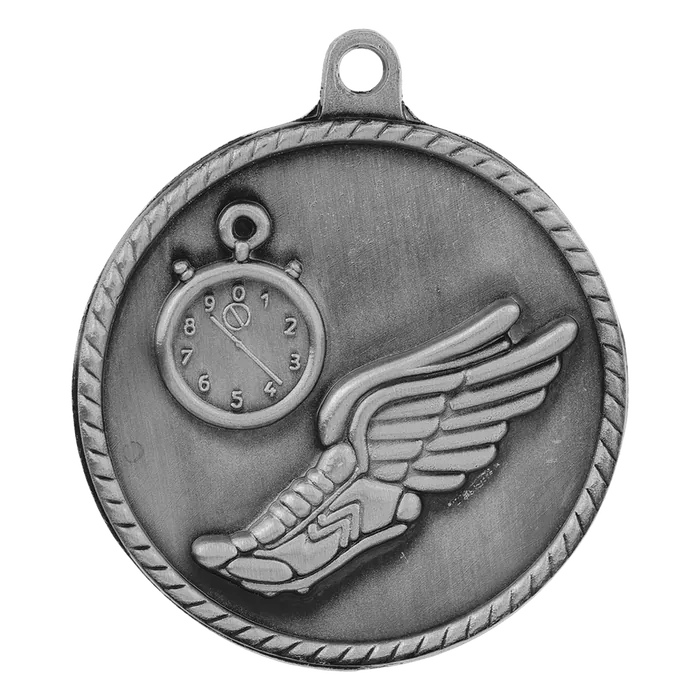 Track High Relief Medal-Silver