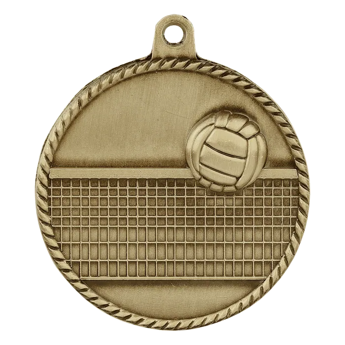 Volleyball High Relief Medal-Gold
