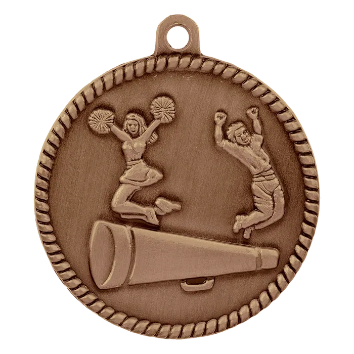 Cheer High Relief Medal-Bronze