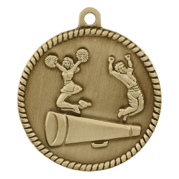 Cheer High Relief Medal-Gold