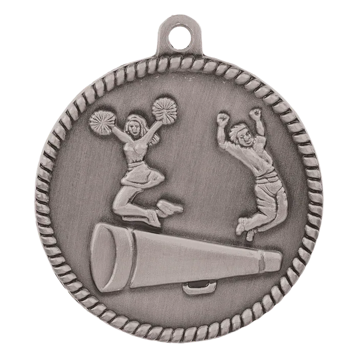Cheer High Relief Medal-Silver