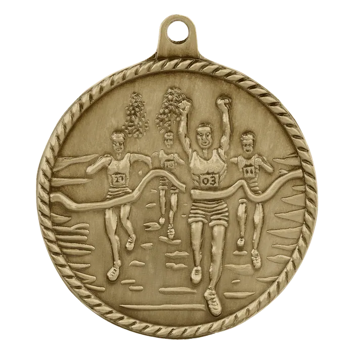 Cross Country High Relief Medal-Gold