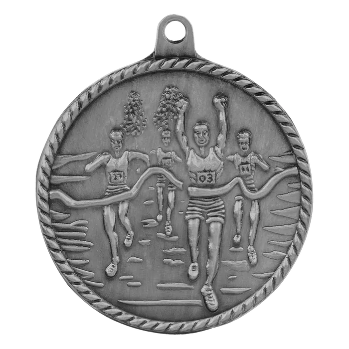 Cross Country High Relief Medal-Silver