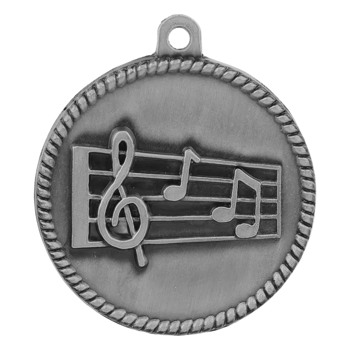 Music High Relief Medal-Silver