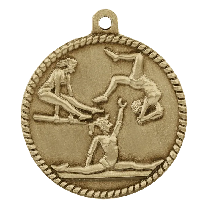 Female Gymnastics High Relief Medal-Gold