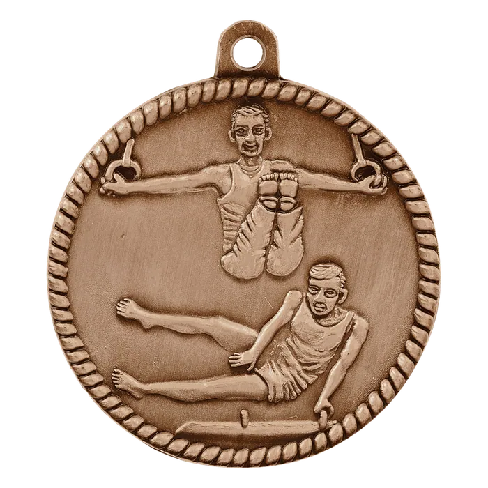Male Gymnastics High Relief Medal-Bronze