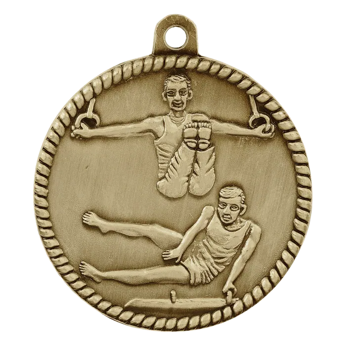 Male Gymnastics High Relief Medal-Gold