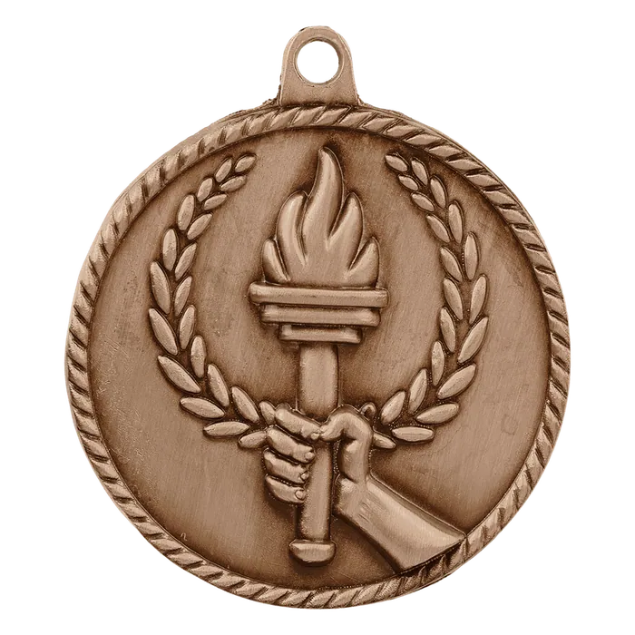 Torch High Relief Medal-Bronze