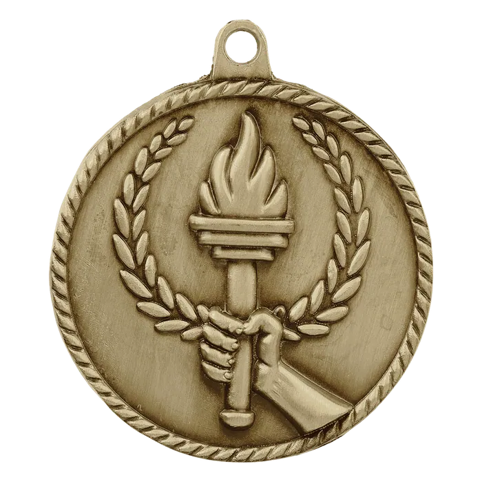 Torch High Relief Medal-Gold