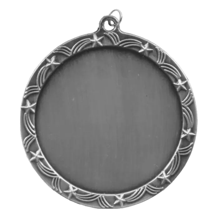 Stars 2" Insert Holder Medal-Antique Silver (Insert not Included)