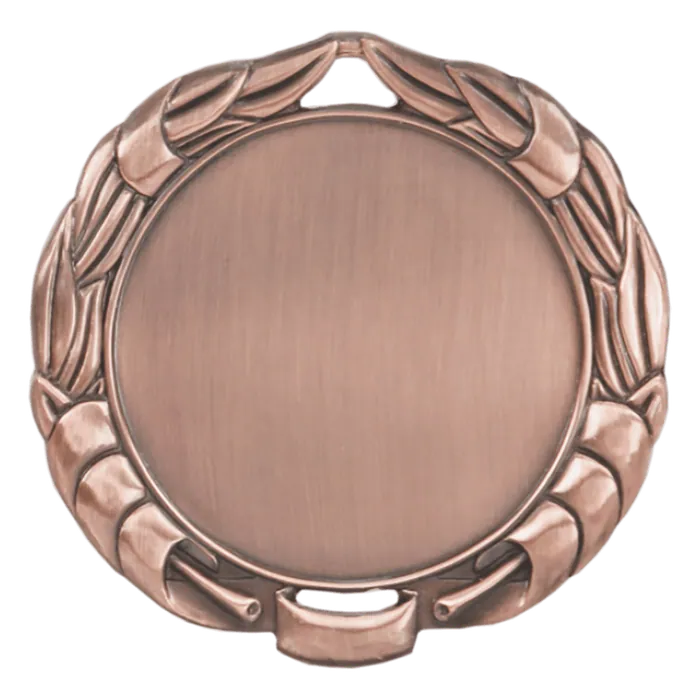 Wreath 2" Insert Holder Medal-Antique Bronze (Insert Not Included), 2 3/4", Style HR912B
