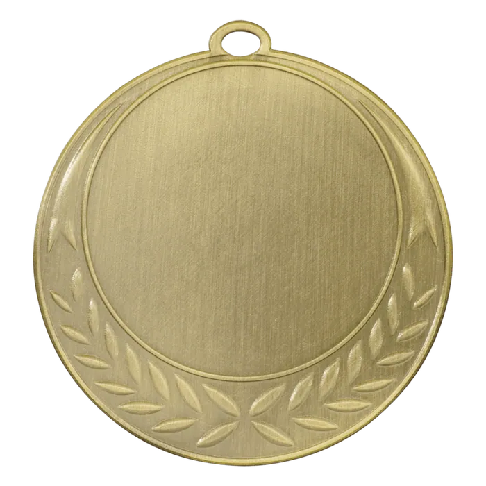 Half Wreath 2" Insert Holder Medal-Antique Gold (Insert Not Included)