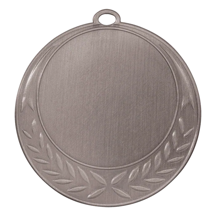 Half Wreath 2" Insert Holder Medal-Antique Silver (Insert Not Included)