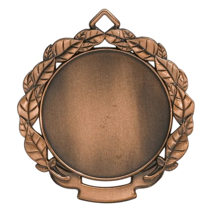 Leaf 2" Insert Holder Medal-Antique Bronze (Insert Not Incuded)
