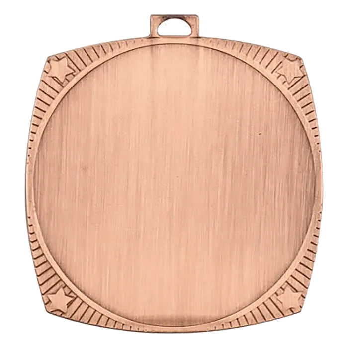 Square Star 2" Insert Holder Medal-Antique Bronze (Insert Not Included)
