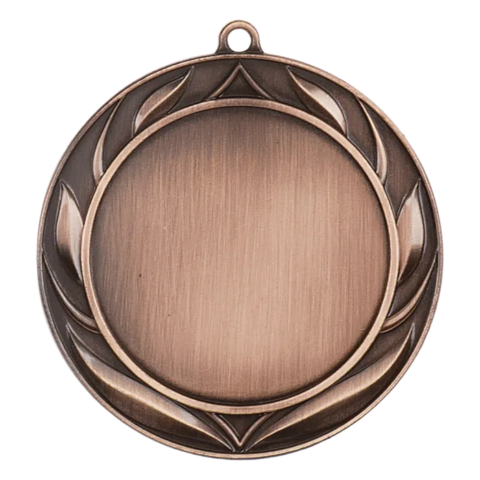 Wreath 2" Insert Holder Medal-Antique Bronze (Insert Not Included), 2 3/4", Style HR931B