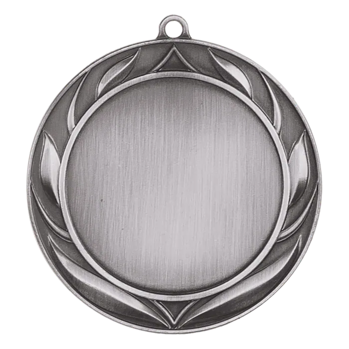 Wreath 2" Insert Holder Medal-Antique Silver (Insert Not Included), 2 3/4", Style HR931S