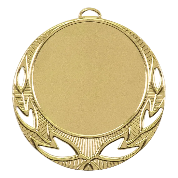 Open Wreath 2" Insert Holder Medal-Bright Gold (Insert Not Included)