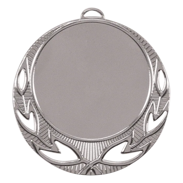 Open Wreath 2" Insert Holder Medal-Antique Silver (Insert Not Included)