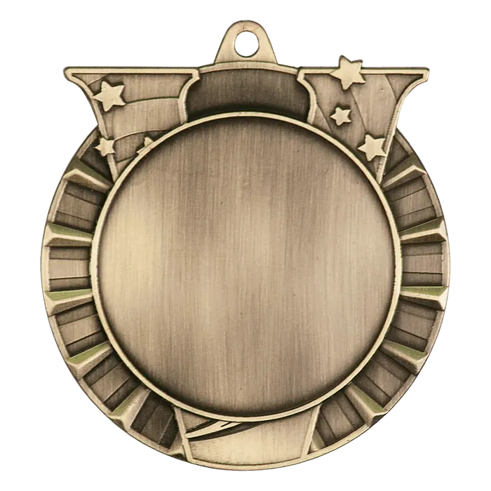 Victory 2" Insert Holder Medal-Antique Gold (Insert Not Included)